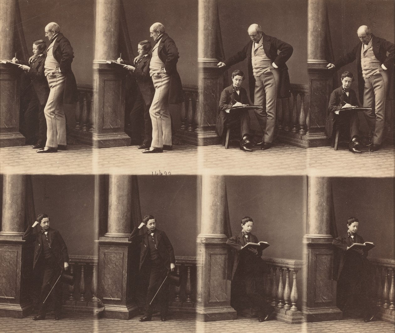 Monsieur Jadin e figlio, 1860 circa (foto) da Andre Adolphe Eugene Disderi