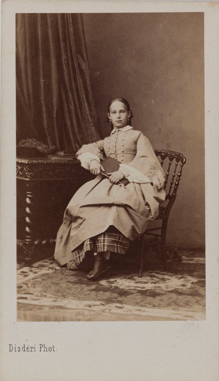 Ritratto della principessa Eugenia Massimiliana di Leuchtenberg, ca 1865 da Andre Adolphe Eugene Disderi
