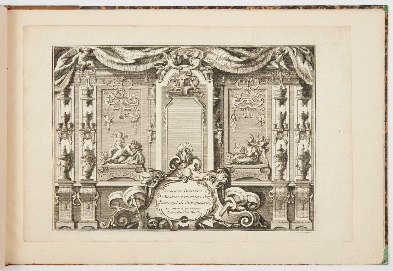 Nuovi disegni di mobili e opere in bronzo e intarsio da Andre Charles Boulle