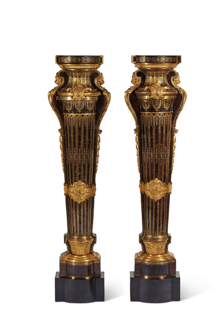 Coppia di plinti Luigi XIV, 1700-15 da Andre Charles Boulle