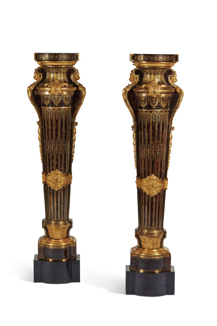 Coppia di plinti Luigi XIV, 1700-15 da Andre Charles Boulle
