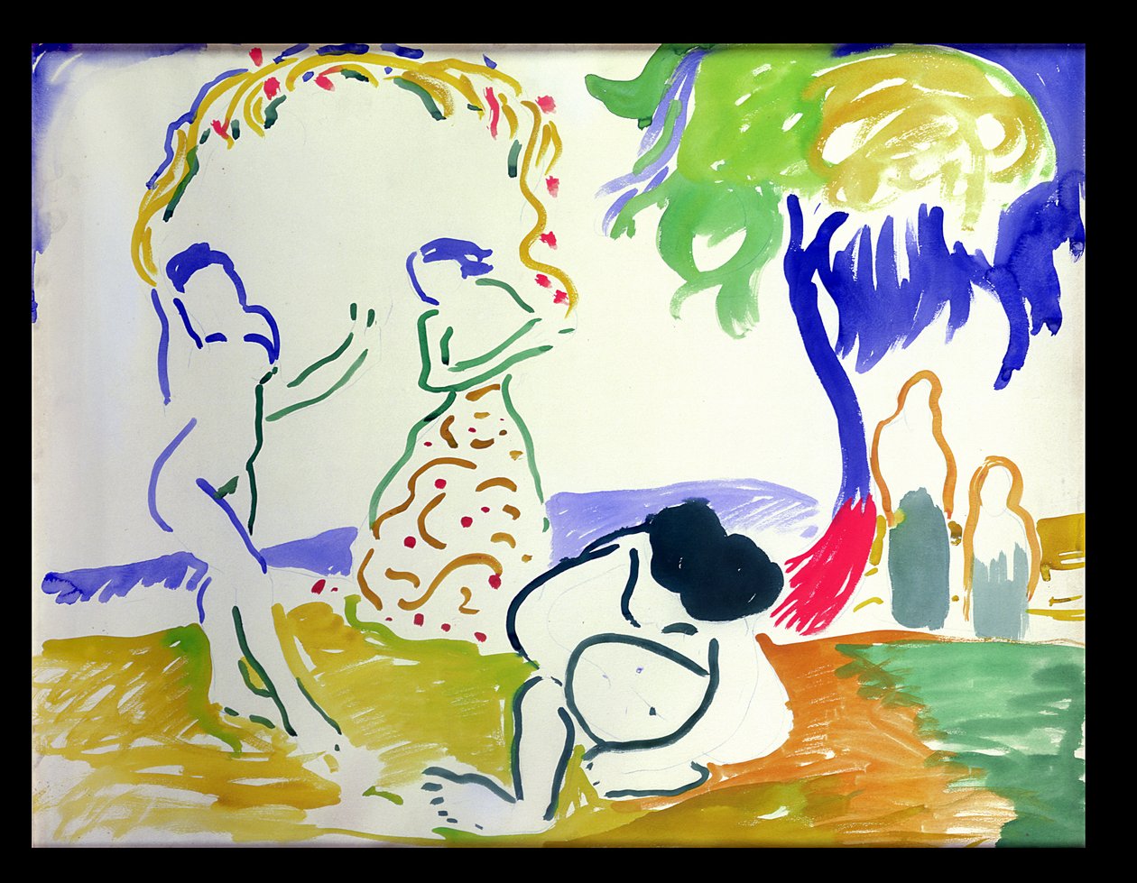 Bagnanti, 1905 circa (acquerello su carta) da Andre Derain