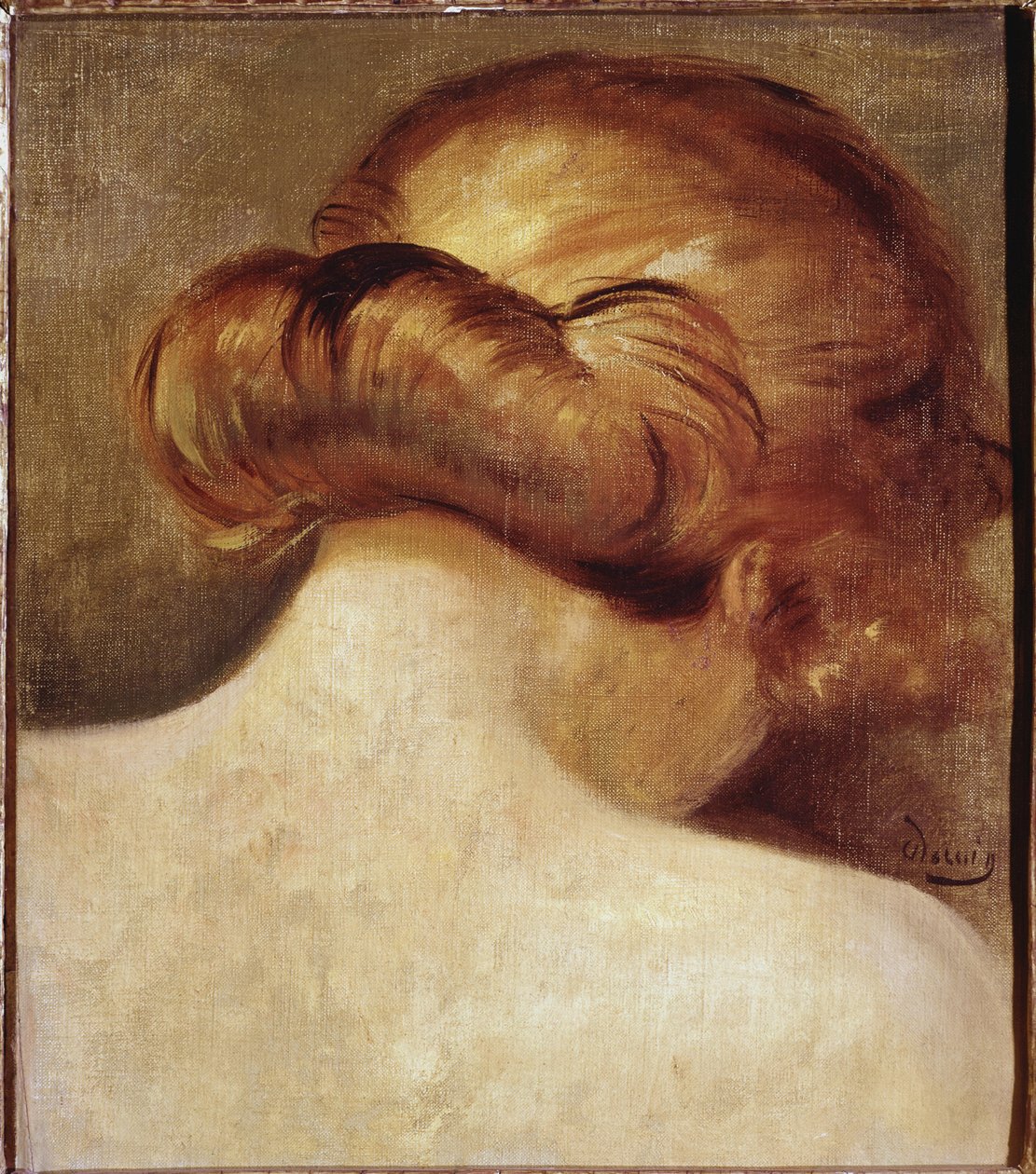 Collo di donna bionda con chignon. Dipinto di Andre Derain (1880-1954) 1928 Parigi. Centro nazionale d