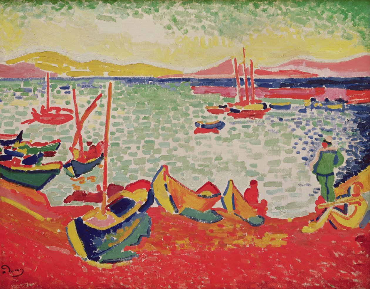 Barche nel porto di Collioure da Andre Derain