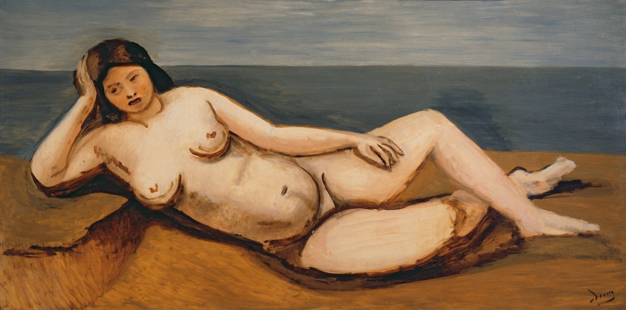 Grande nudo reclinato, 1926-27 circa (olio su tela) (vedere anche 287579) da Andre Derain