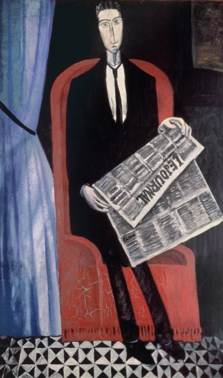 Ritratto di un uomo con un giornale da Andre Derain