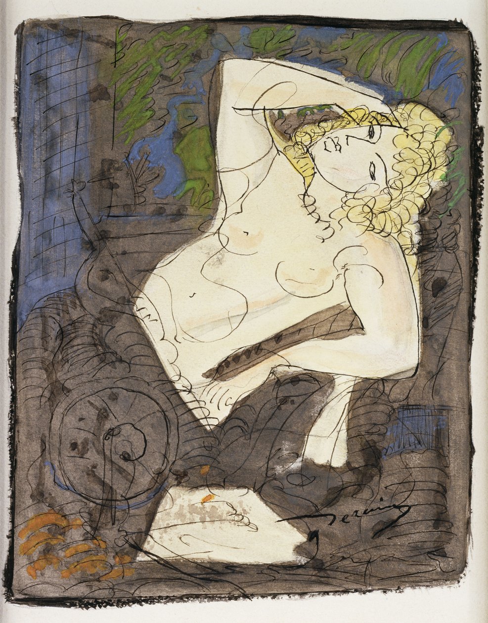 Nudo reclinato; Femme Allongee da Andre Derain