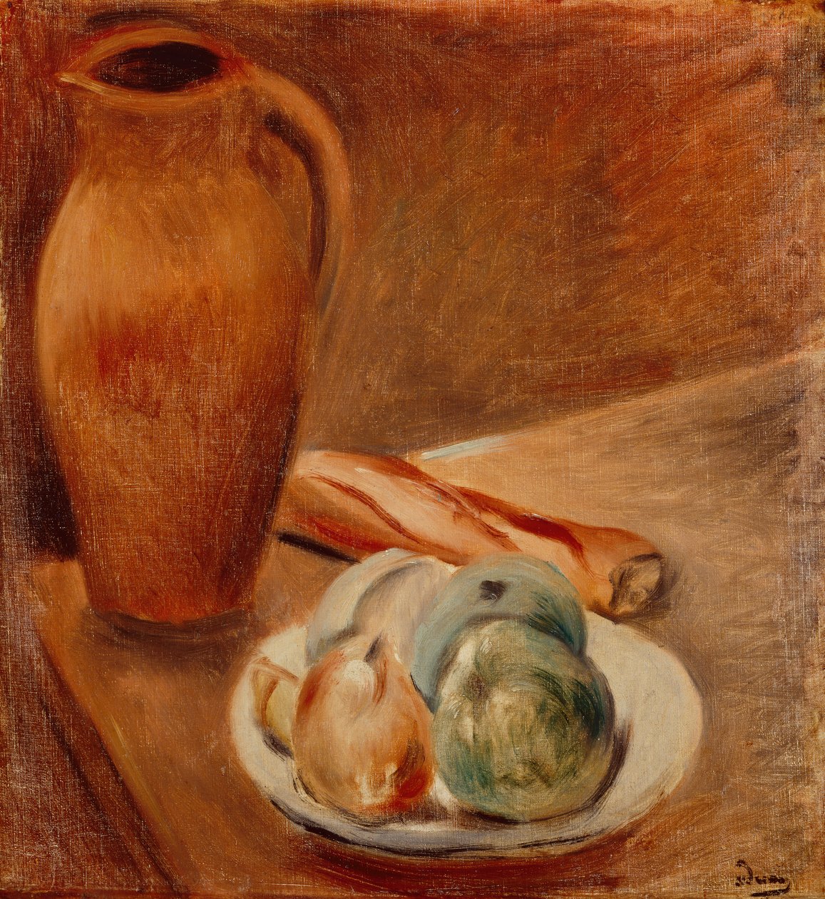 Natura morta e brocca (olio su tela) da Andre Derain