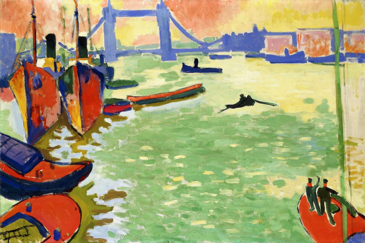 Il Tamigi e il Tower Bridge; La Tamise et Tower Bridge da Andre Derain