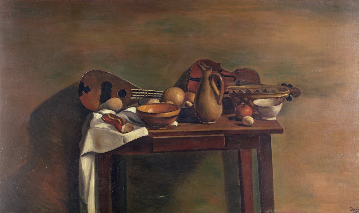 La tavola ben fornita, 1921-22 circa (olio su tela) da Andre Derain
