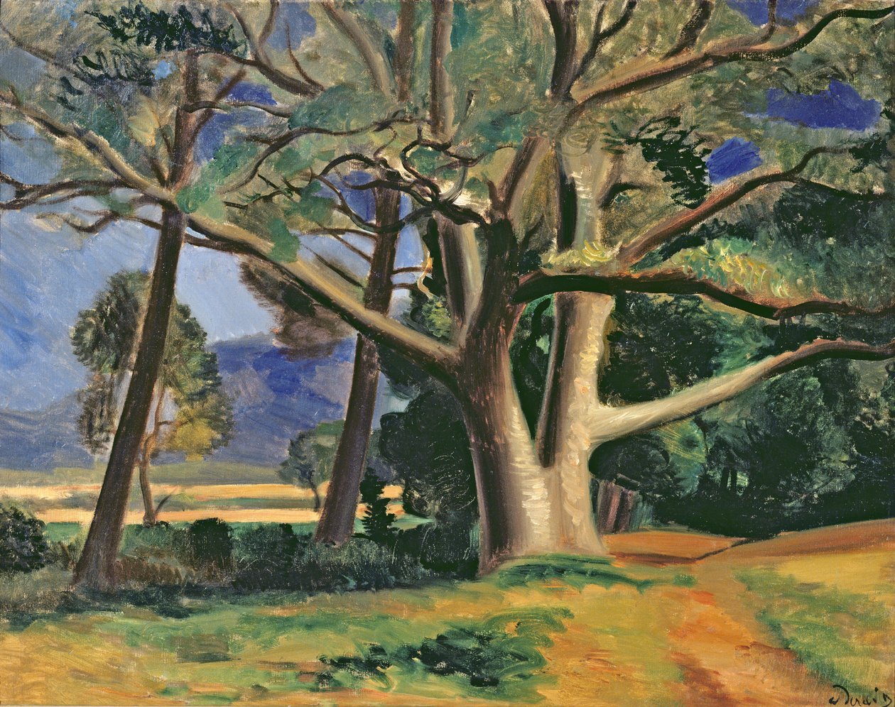 Il grande albero, 1929-30 circa (olio su tela) (vedere anche 287578) da Andre Derain