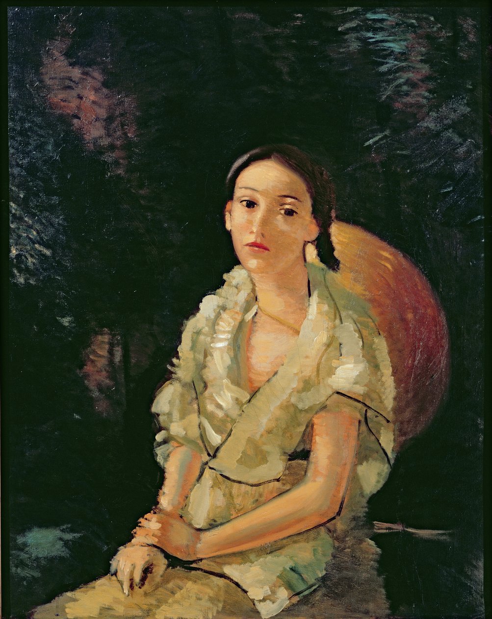 La nipote del pittore seduta, 1931 circa (olio su tela) (cfr. anche 287563) da Andre Derain