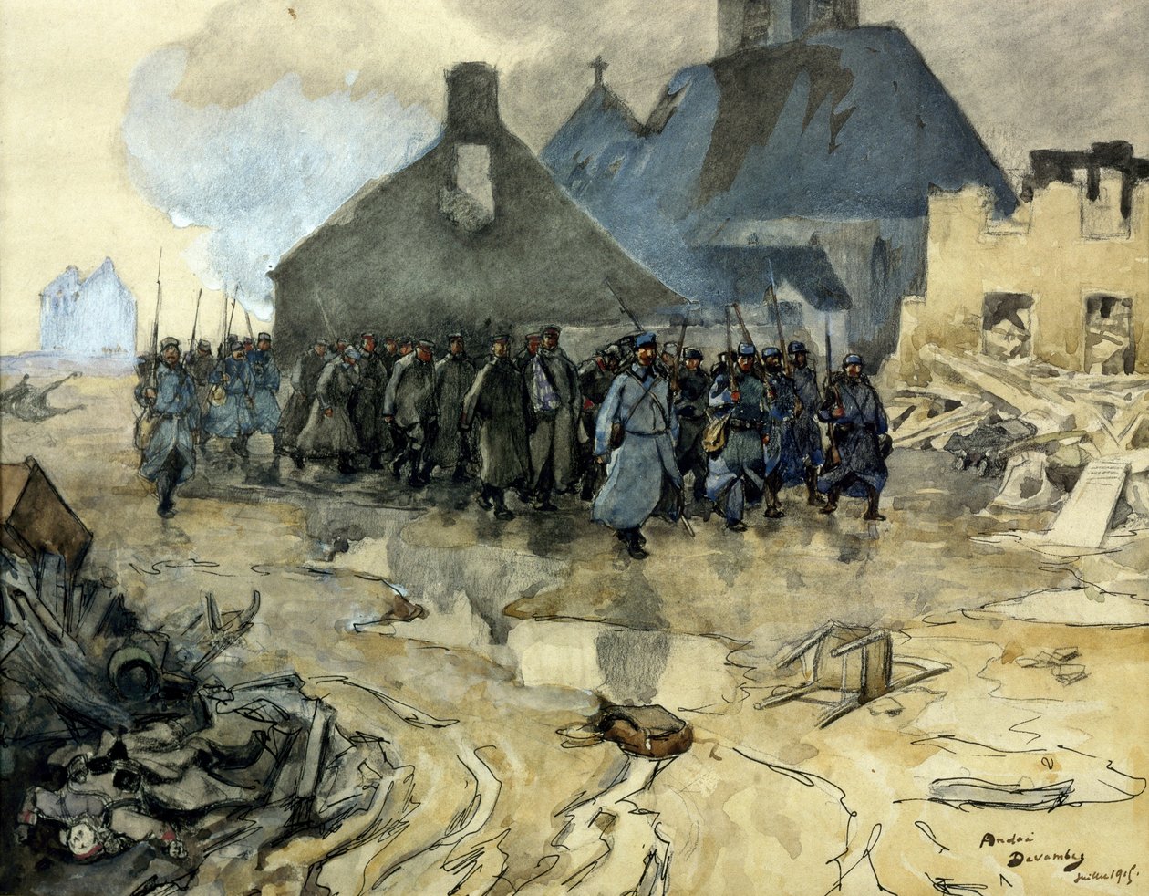 Prima guerra mondiale: ritorno della pattuglia, luglio 1915 da Andre Devambez