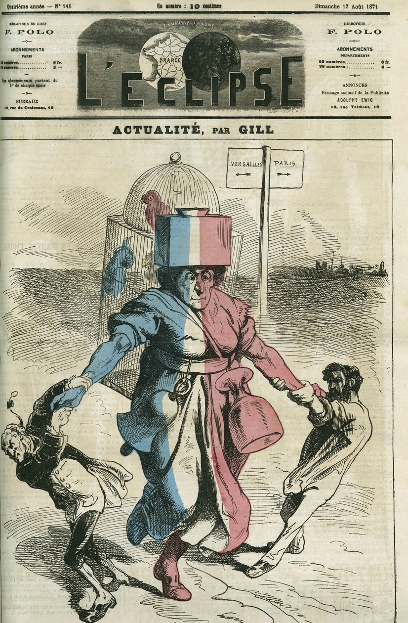 Attualità, la Repubblica attaccata dai Realisti e dai Repubblicani. Copertina in "L
