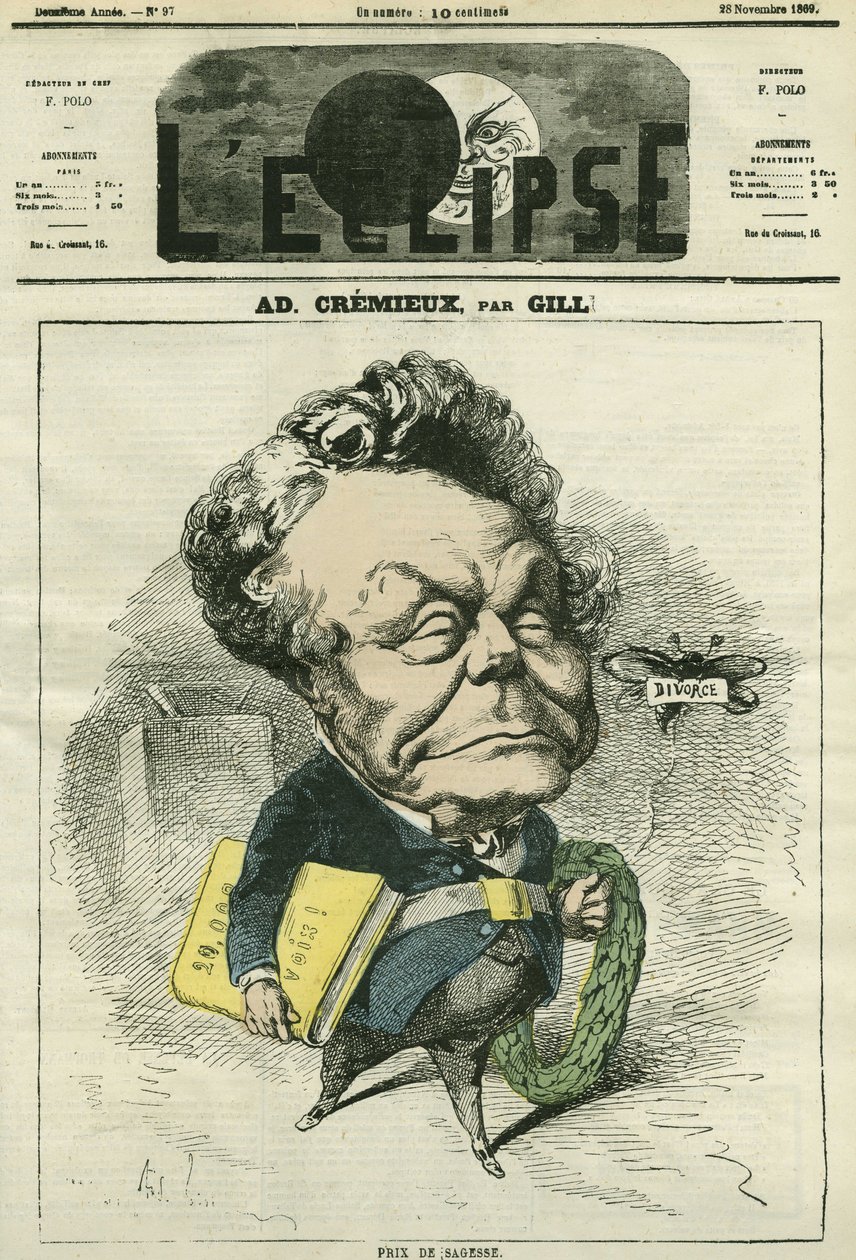 Adolphe Cremieux (1796-1880), avvocato, politico e presidente dell