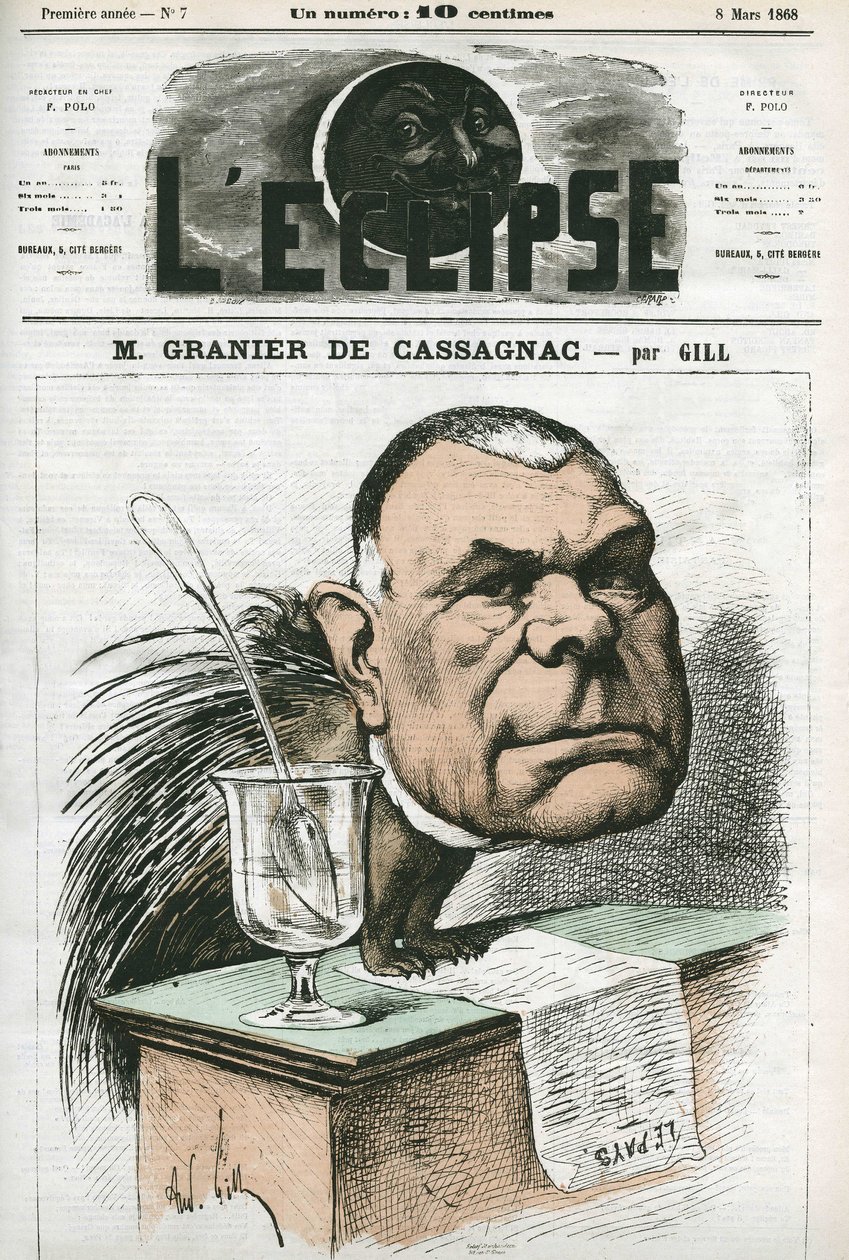 Adolphe de Granier de Cassagnac, giornalista e politico francese. Copertina in 