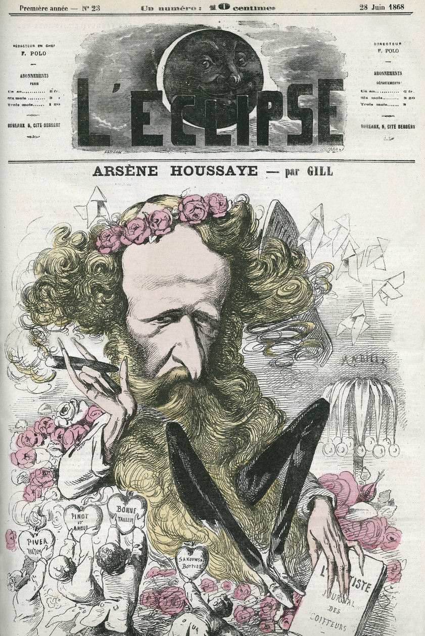 Arsene Housset detto Houssaye (1815-1896), uomo di lettere francese. Copertina in 