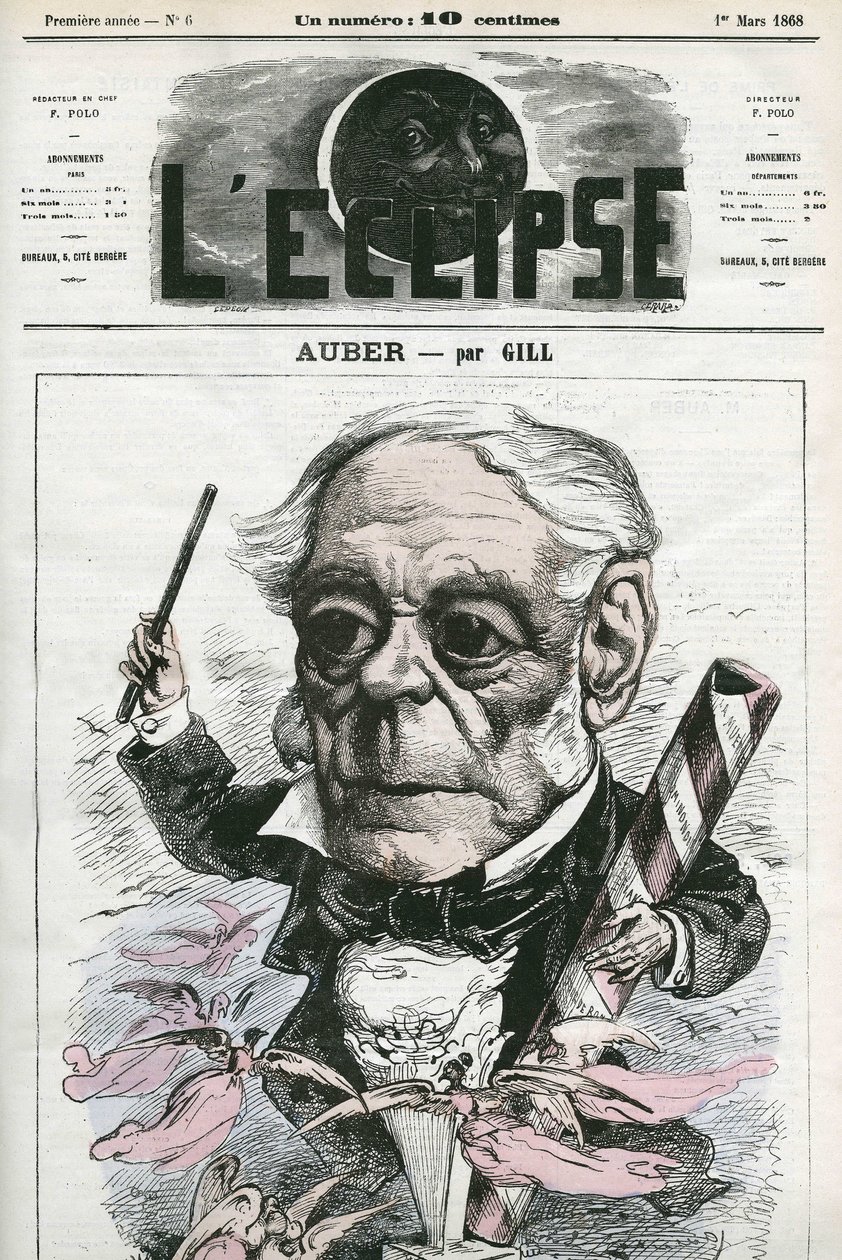 Auber Daniel-Francois-Esprit, musicista francese. Copertina in 