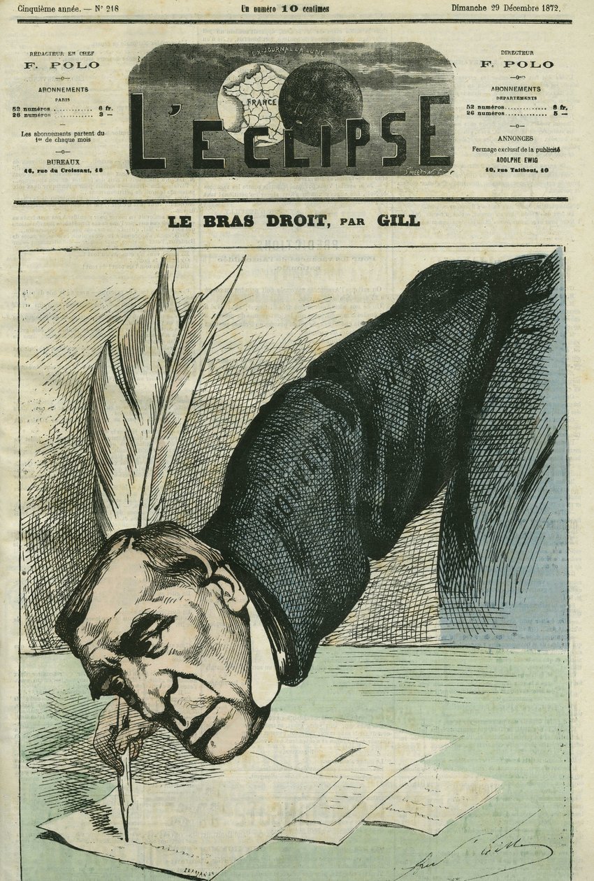 Barthelemy Saint-Hilaire, filosofo, giornalista e statista francese. Copertina di "L