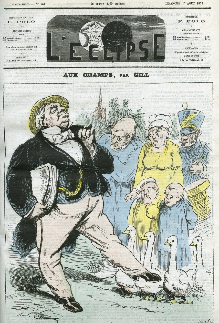 Caricatura "aux champs". Copertina in "L