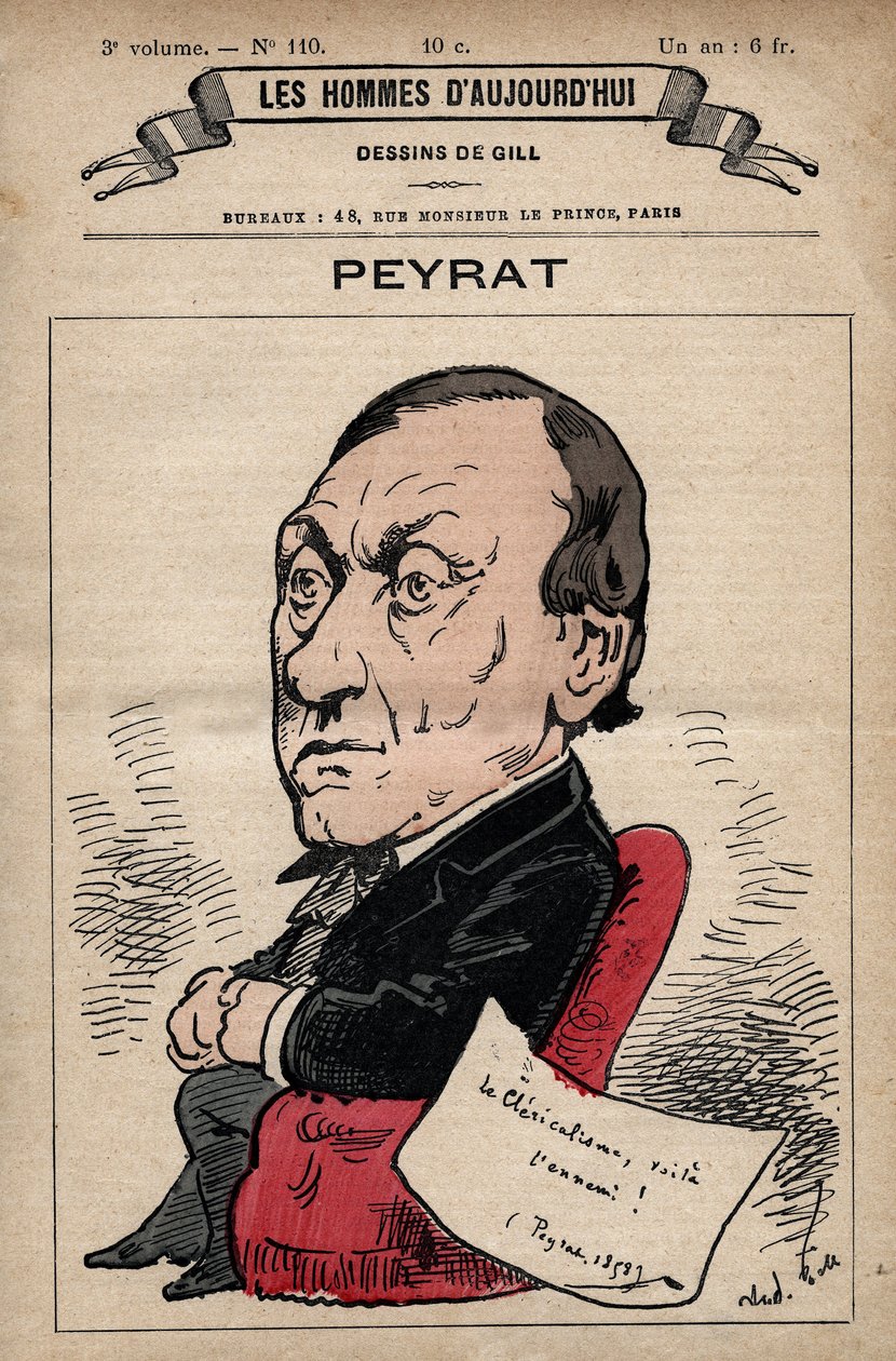 Caricatura di Alphonse Peyrat (1812-1890) giornalista inglese da 
