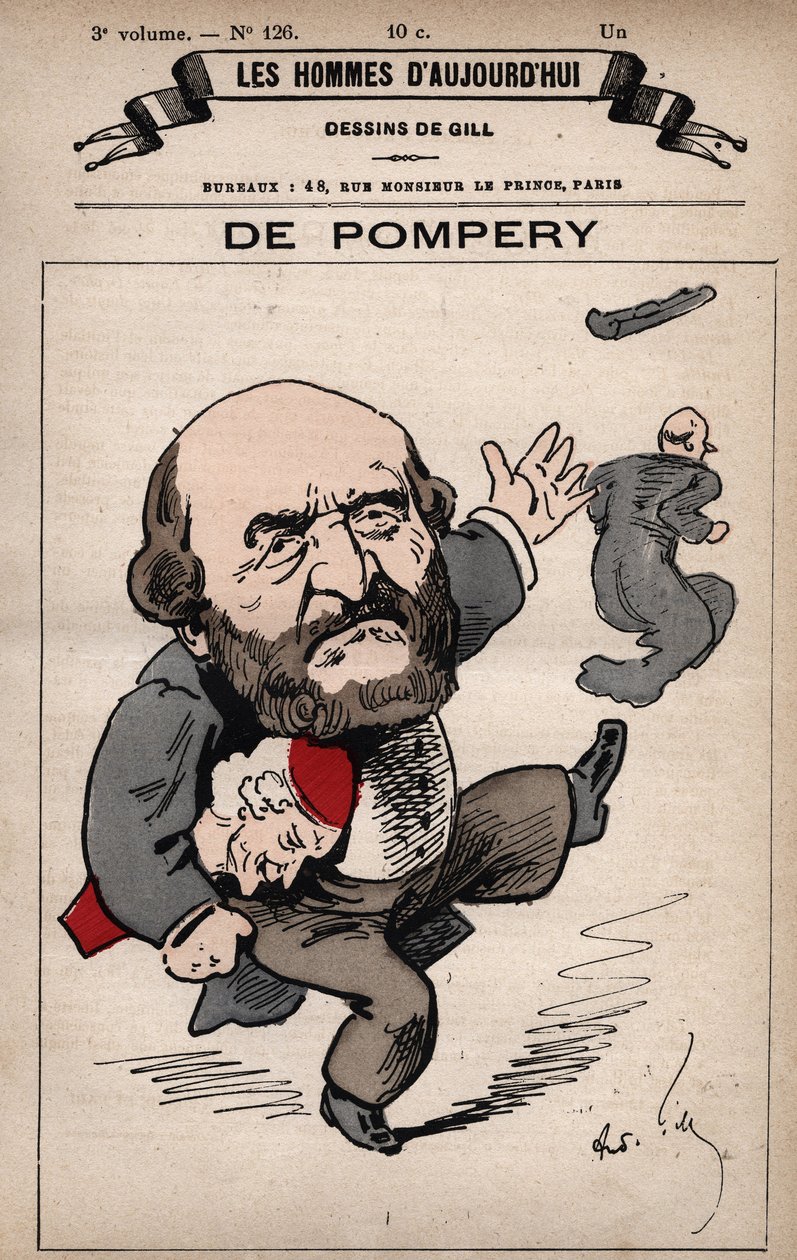 Caricatura di Edouard de Pompery 1812-1895 da 