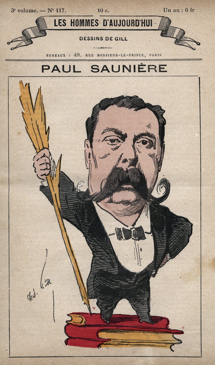Caricatura di Paul Sauniere (1827-1894) da 