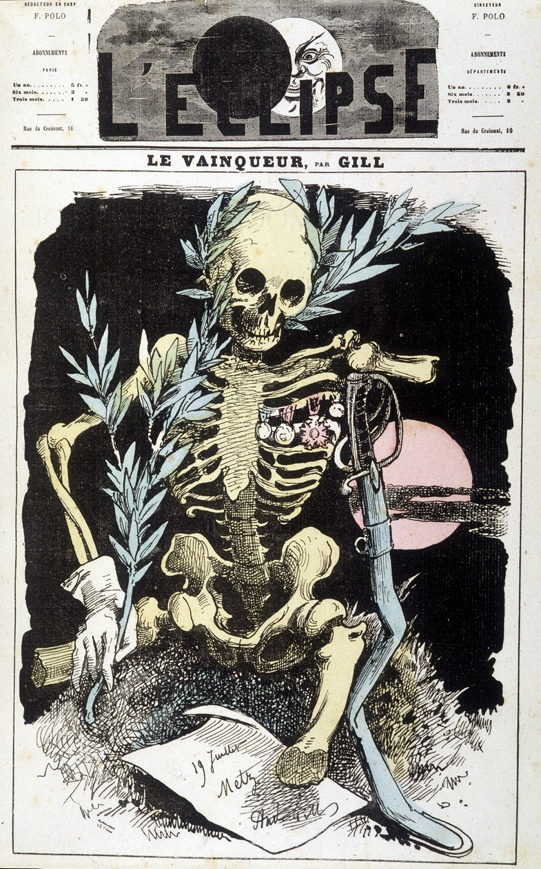Sconfitta della guerra di Sedan. Il vincitore. Disegno di Gill, in 