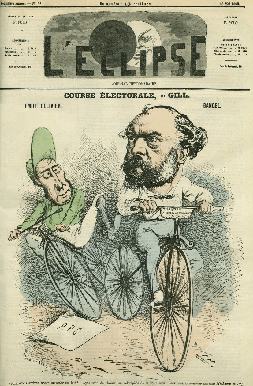 Emille Ollivier (1825-1913), politico francese. Copertina in 