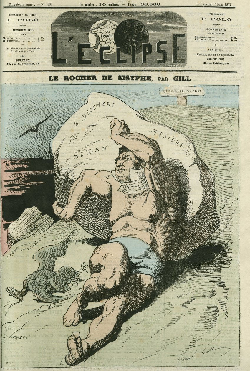 Eugene Rouher (1814-1884), politico francese. Copertina in "L