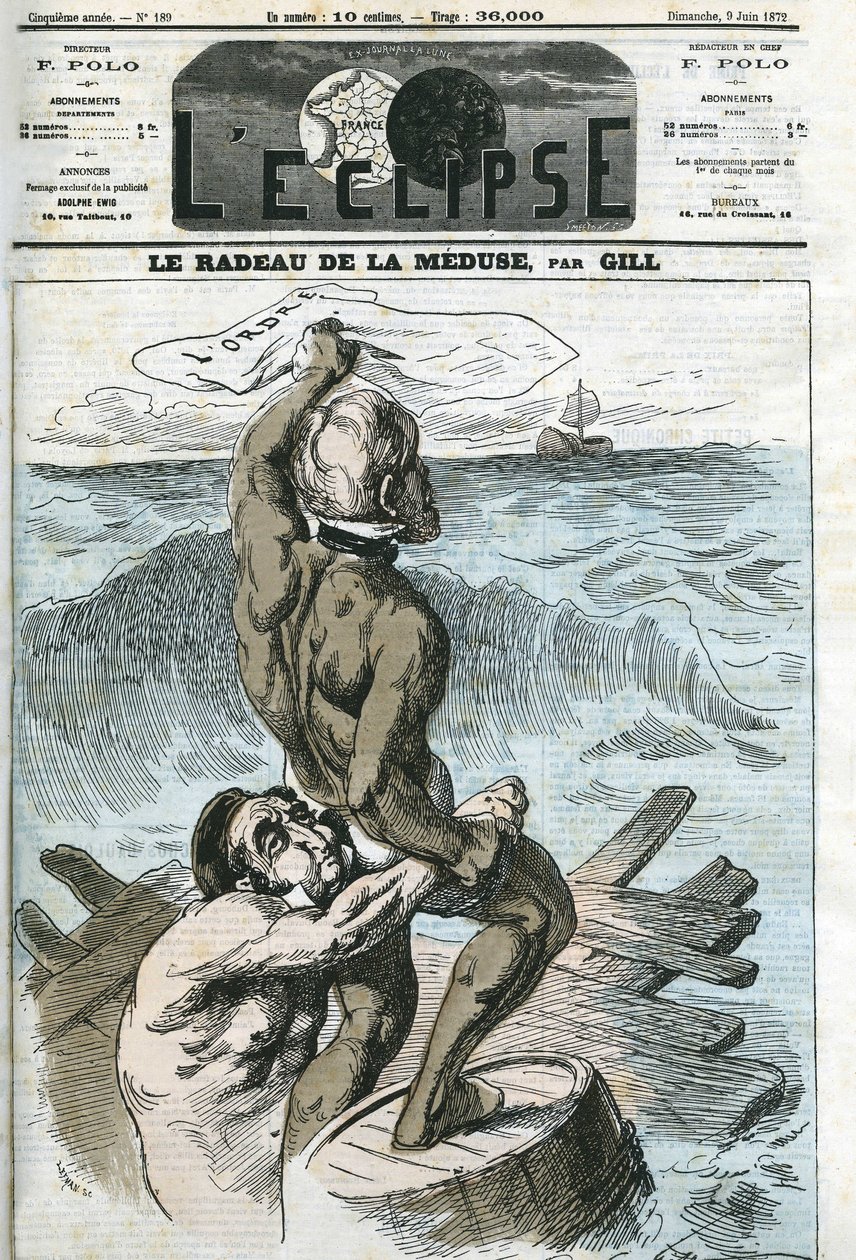 Eugene Rouher (1814-1884) e Clement Duvernois (1836-1879), politici francesi. Copertina di "L