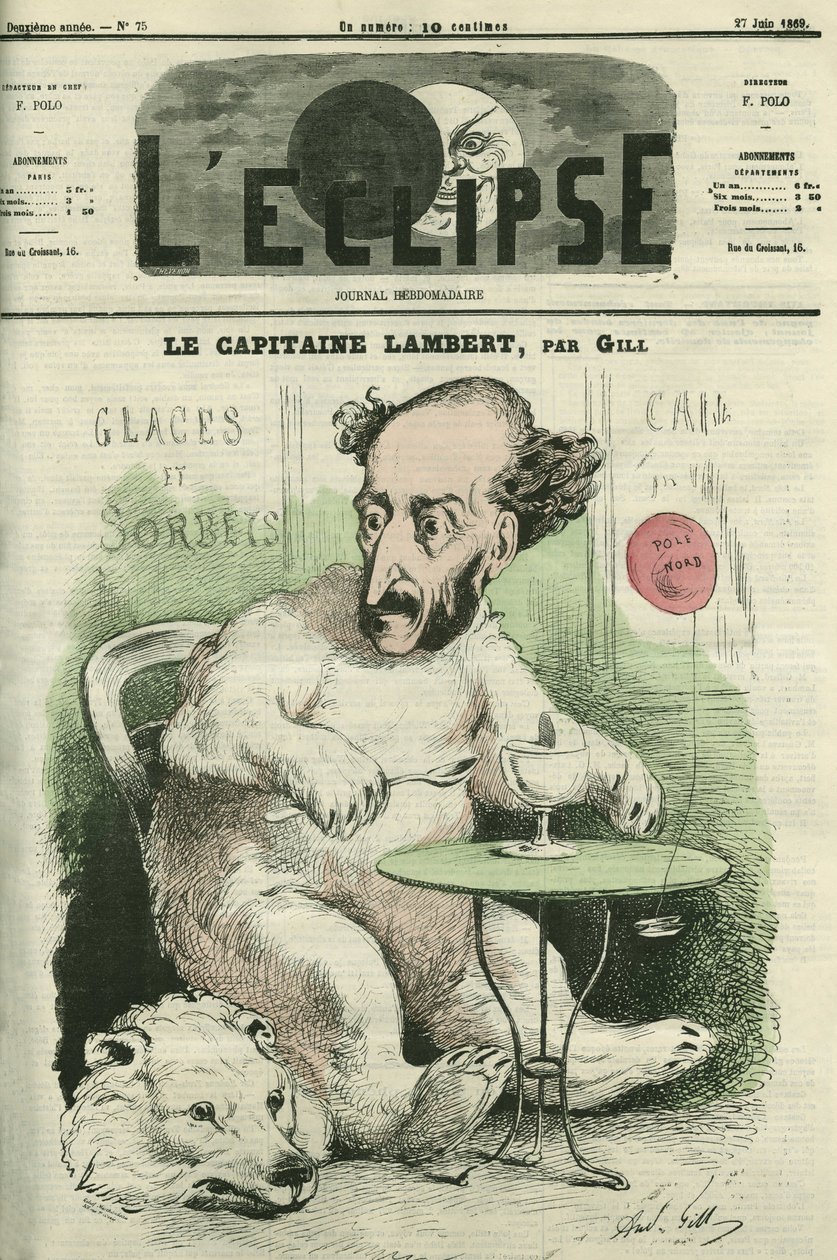 Gustave Lambert, esploratore e scienziato francese. Copertina in "L
