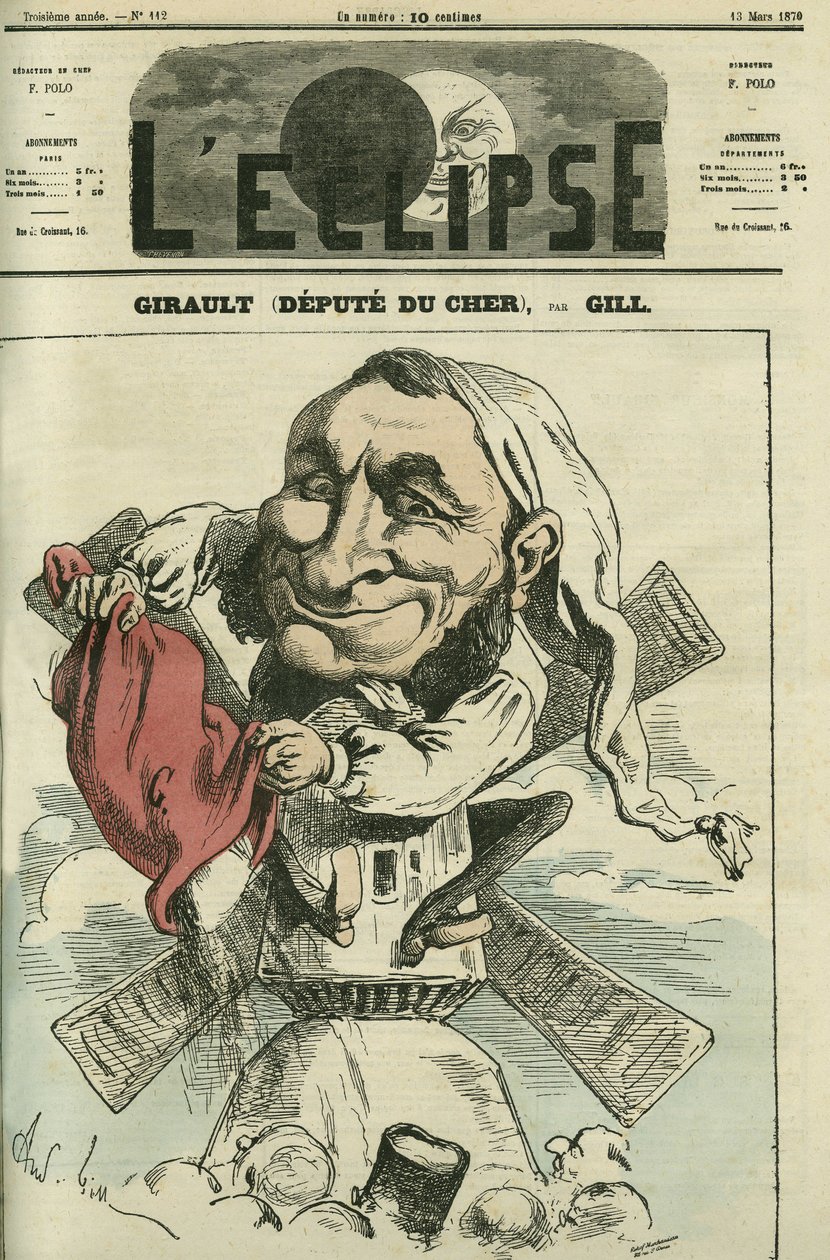 Jean Girault (1825-1909), mugnaio e politico francese. Copertina in "L