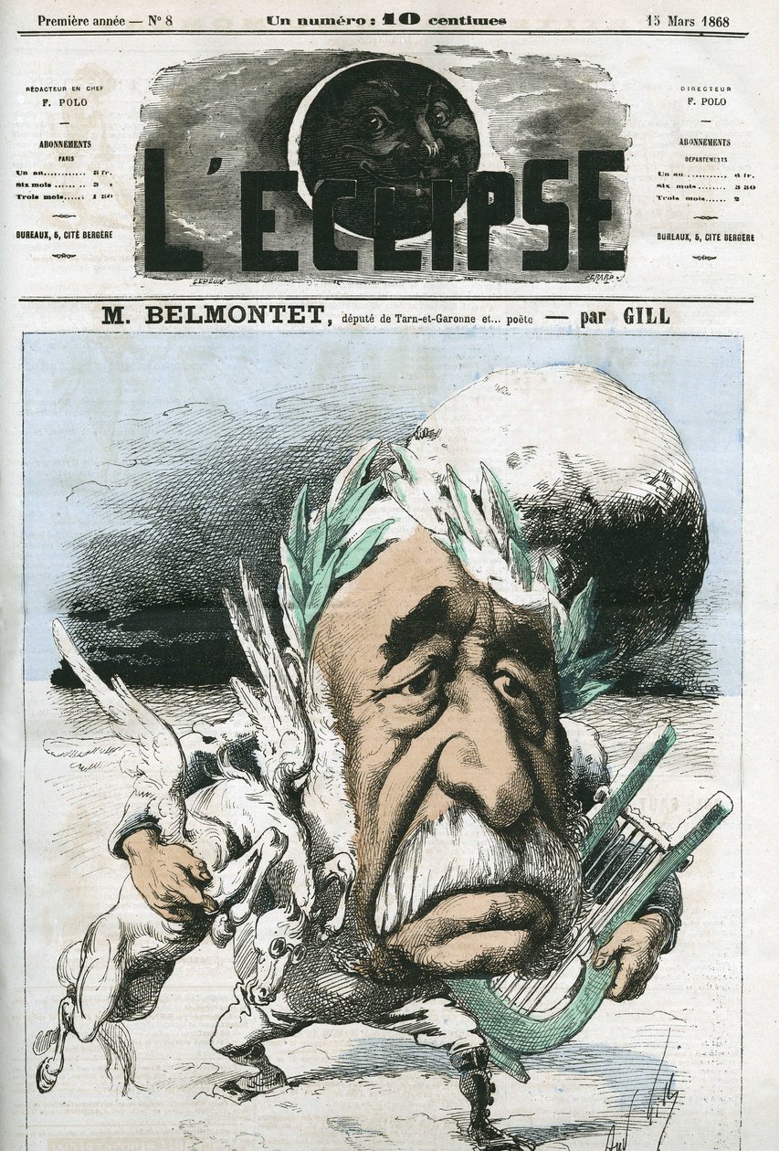 Louis Belmontet (1799-1879), poeta e politico francese. Copertina in "L