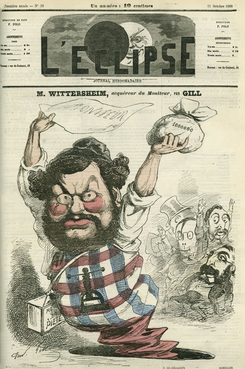 Mr. Wittersheim, acquirente del Monitor. Copertina in "L