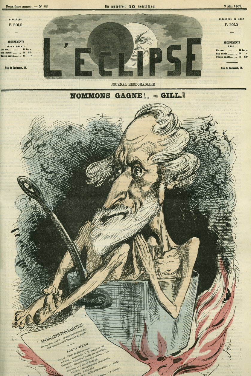 Nome Gagne, illustrazione di un candidato in un