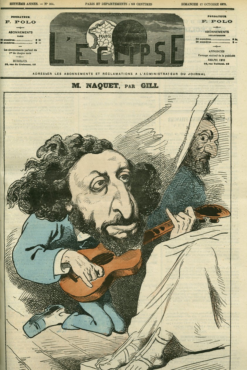 Ritratto di Alfred Naquet (1834-1916), politico francese. Copertina di "L