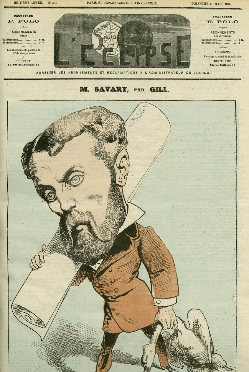 Ritratto di Charles Savary (1845-89), politico e uomo d