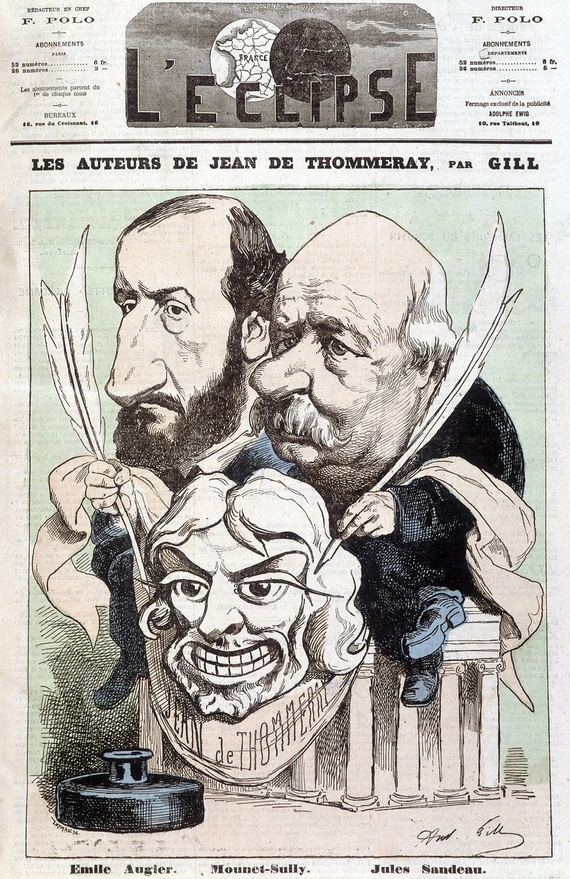 Ritratto di Emile AUGIER (1820-1889) e Jules SANDEAU (1811-1883), autori della commedia intitolata 