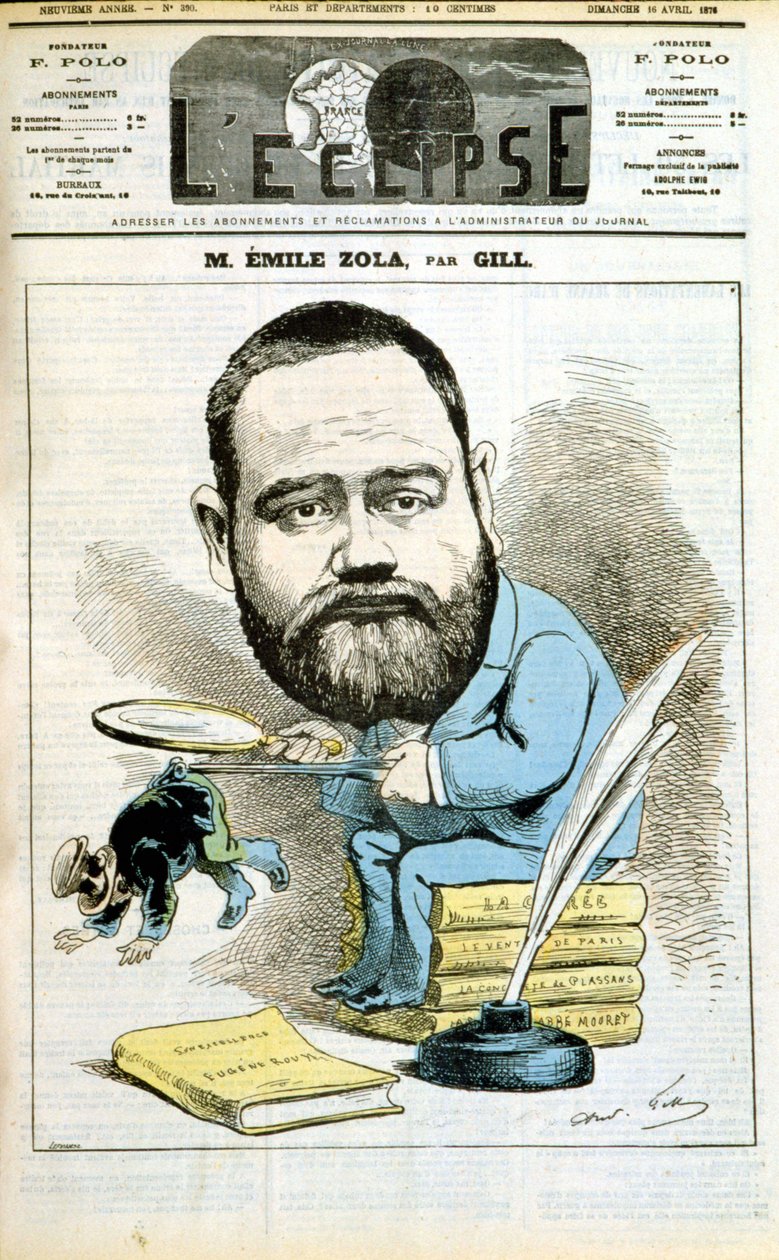 Ritratto di Emile Zola da Andre Gill