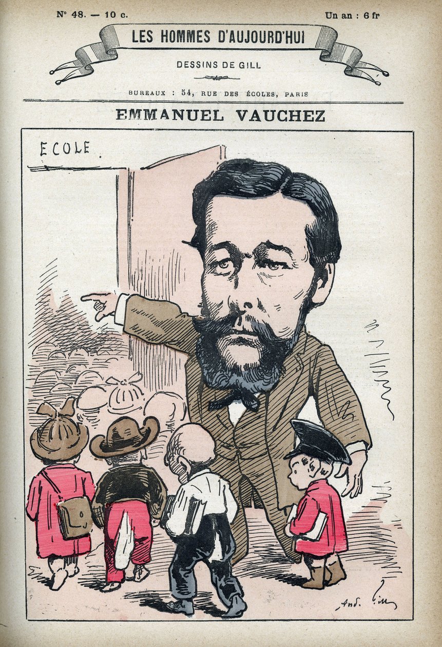 Ritratto di Emmanuel Vauchez, politico francese. Caricatura di Gill, Parigi da Andre Gill