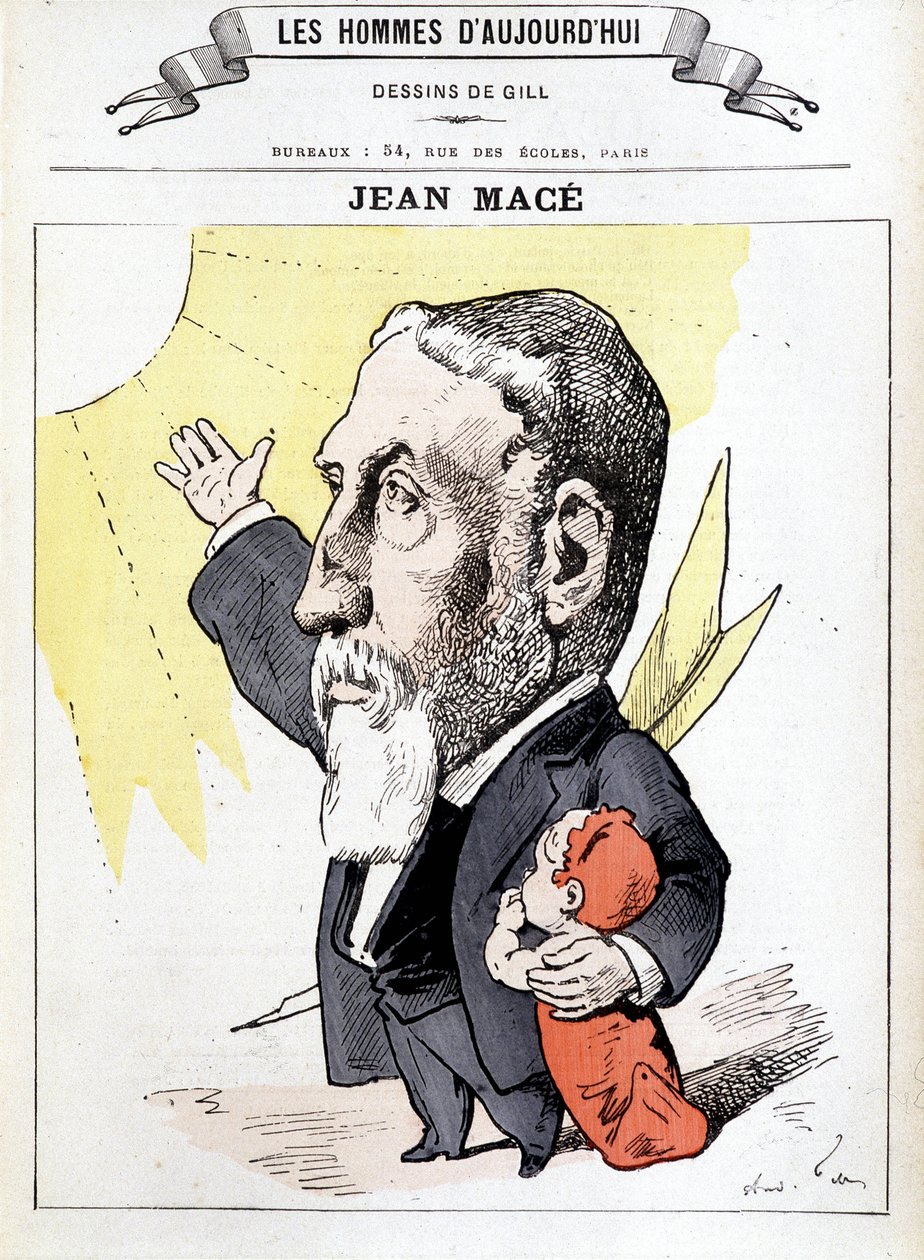 Ritratto di Jean Macé, pedagogo francese, fondatore della Lega dell