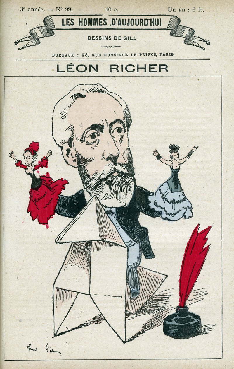 Ritratto di Leon Richer (1824-1911), giornalista e intellettuale francese, fondò l