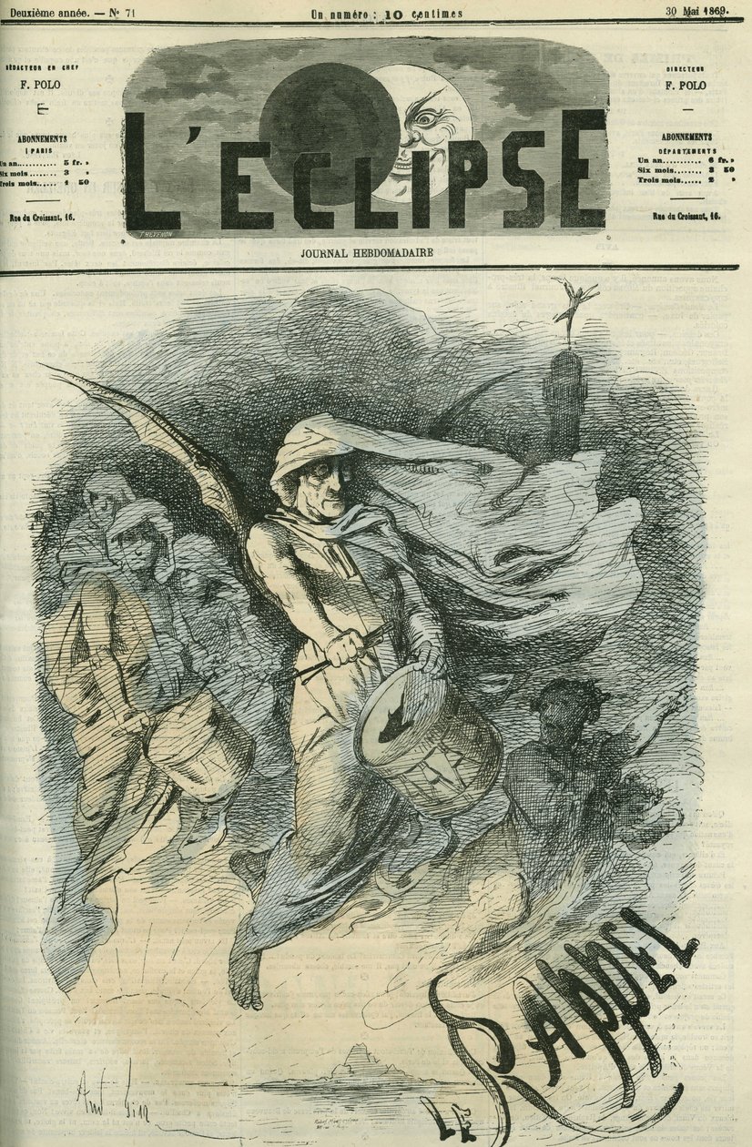 Il Promemoria, illustrazione della canzone di Paul Mahalin (1838-1899). Copertina in "L