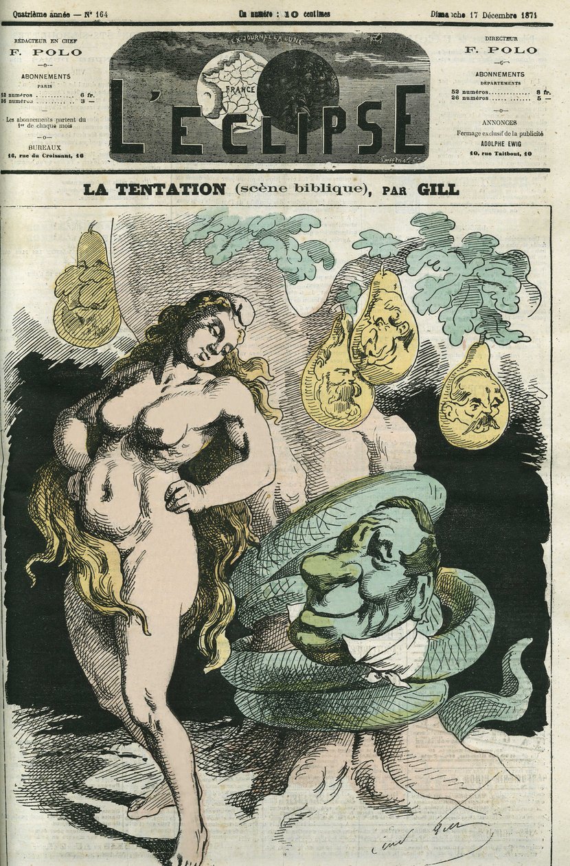 La tentazione, la Repubblica-Eva tentata dal Serpente-Orleans. Copertina in 