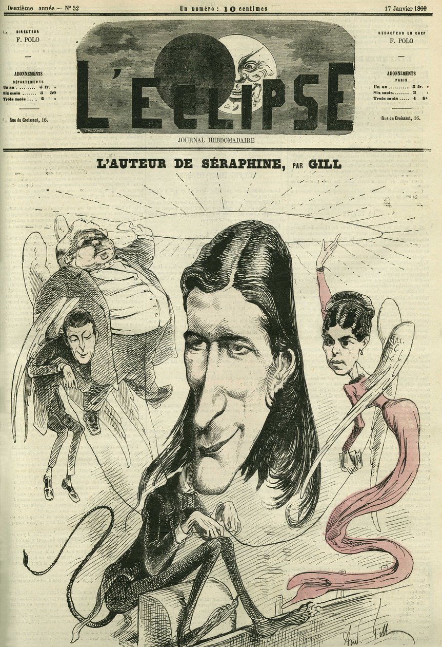 Victorien Sardou, drammaturgo francese. Copertina in "L
