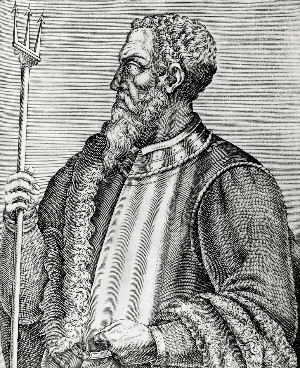 Ritratto di Andrea Doria (1466-1560), ammiraglio e politico italiano, incisione da Les Vrais pourtraits et Vies des Hommes illustres da Andre Thevet