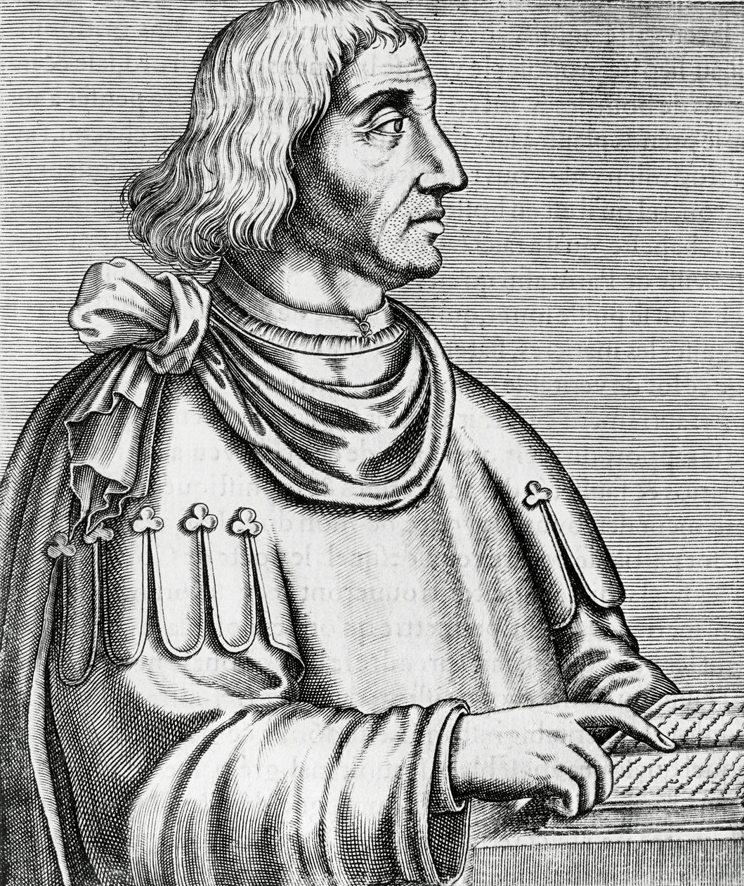 Ritratto di Philippes de Commines (circa 1445-circa 1512), storico e diplomatico, incisione da Les Vrais pourtraits et Vies des Hommes illustres da Andre Thevet
