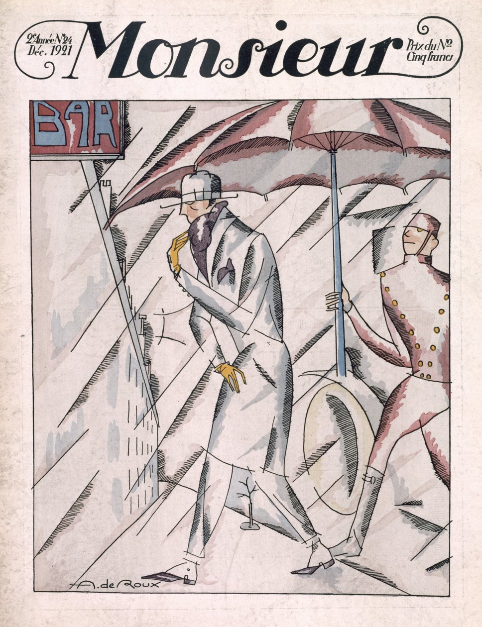 Uomo in impermeabile, copertina della rivista 
