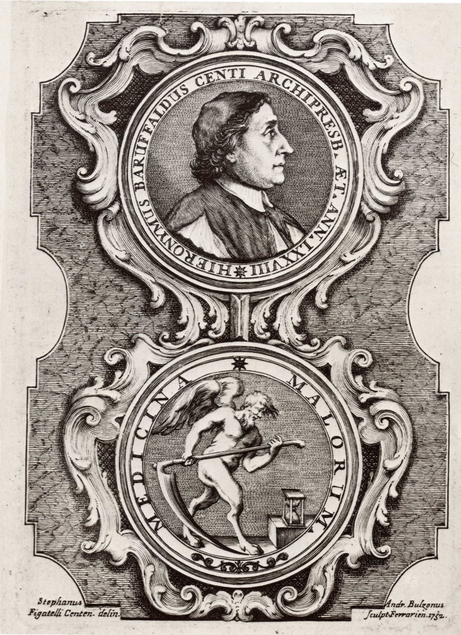 Ritratto di Girolamo Baruffaldi da Andrea Bolzoni